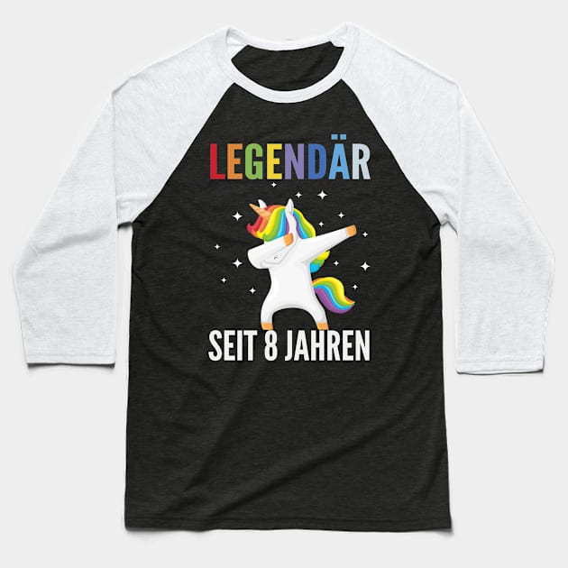 8th birthday unicorn Baseball T-Shirt by NI78
